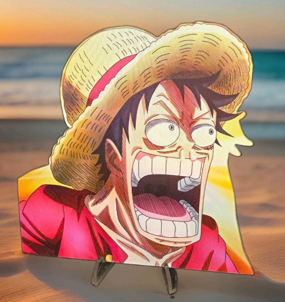 One Piece Luffy Zoro Sanji 3D Lenticular Anime Motion Car Laptop Sticker Decal